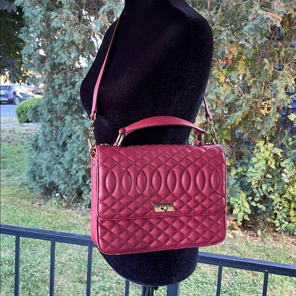 J. Crew Brown and Gold Interior Bag